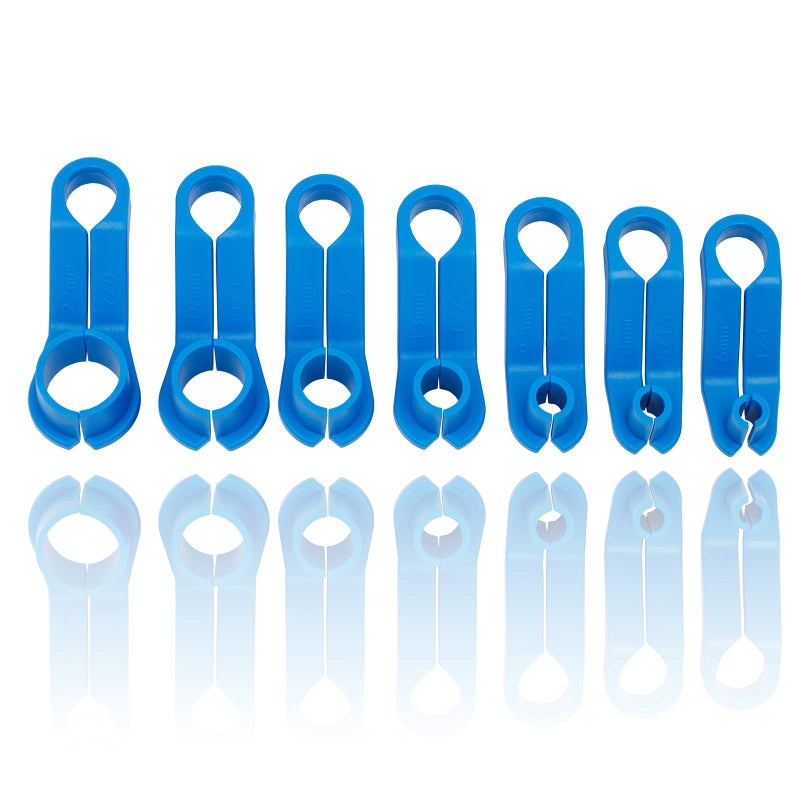 AUPREX 7PCS AC Fuel Line Disconnect Tool Set for Most Ford/GM/Chrysler/Mazda Includes 1/4 5/16 3/8 1/2 5/8 3/4 7/8 Inch Transmission Oil Cooler Line Quick Disconnect Kit Fuel Line Removal Tool - Image 1